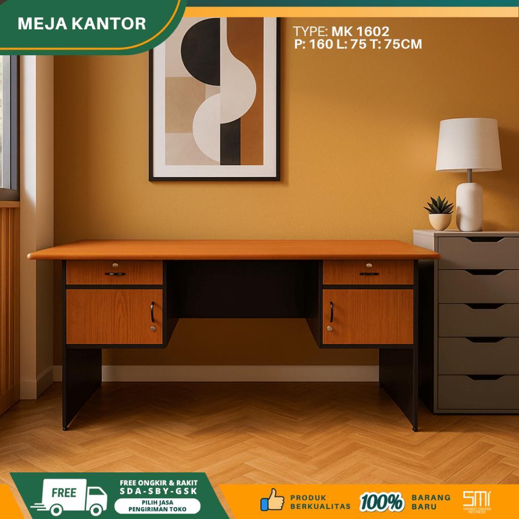 Meja Kerja 160Cm Mk 1602 / Meja Komputer Meja Belajar Meja Kantor Meja Tulis Meja Minimalis