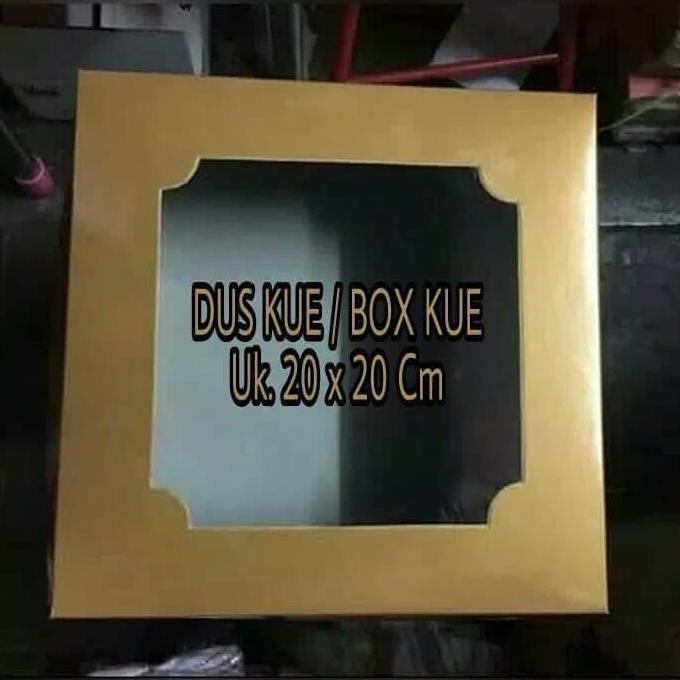Good- DUS KUE / BOX KUE UK. 20 x 20 CM ( WARNA GOLD )