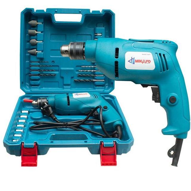 Mesin Bor Listrik 10Mm Set Koper 32Pcs Mikayo Mesi Bor Beton Lengkap
