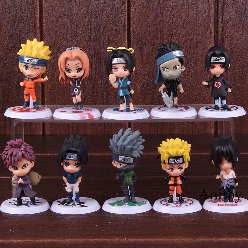 Figure - ACTION FIGURE NARUTO HOKAGE SET 10 / 11 PCS CHIBI TOPPER CAKE MAINAN PAJANGAN HIASAN MINIAT