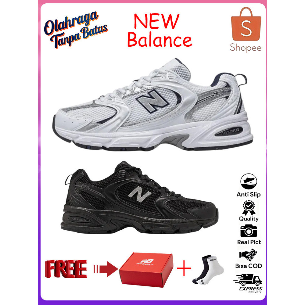 Sepatu NB-530 BNIB - Warna White Natural Indigo | Asli 100% Ready Stock