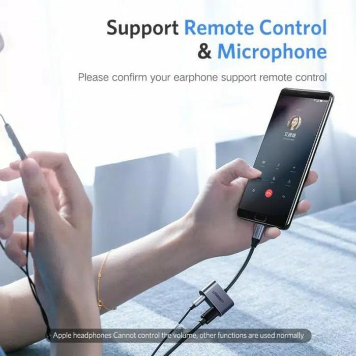 Ugreen Original Audio Adapter Type C To Type C And 3.5Mm Converter Adaptor Kabel Jack Gaming Splitte