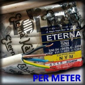 lstrk- kabel eterna nym 4x1.5 4x1,5 kabel kawat isi 4 / kabel meter SNI