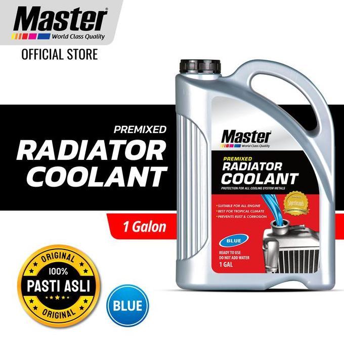 Master Radiator Coolant Premixed Blue 1 Gal Air Radiator Mobil