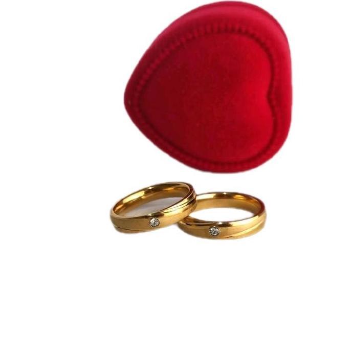 Terlaris Cincin Emas 24Karat Couple Perhiasan Elegan