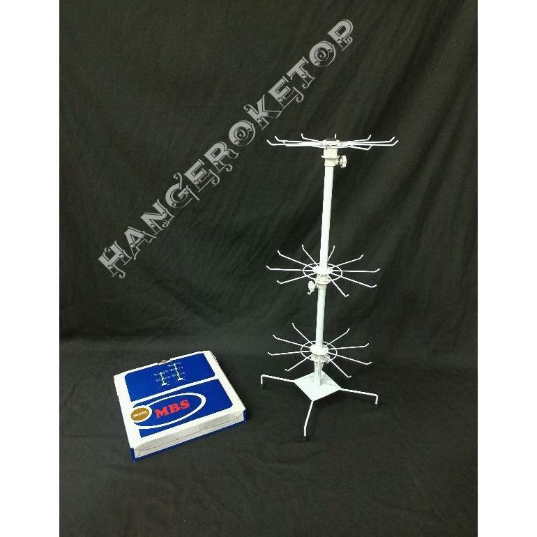 rak gantungan aksesoris display 3 susun / rak matahari 3susun(batang besar)