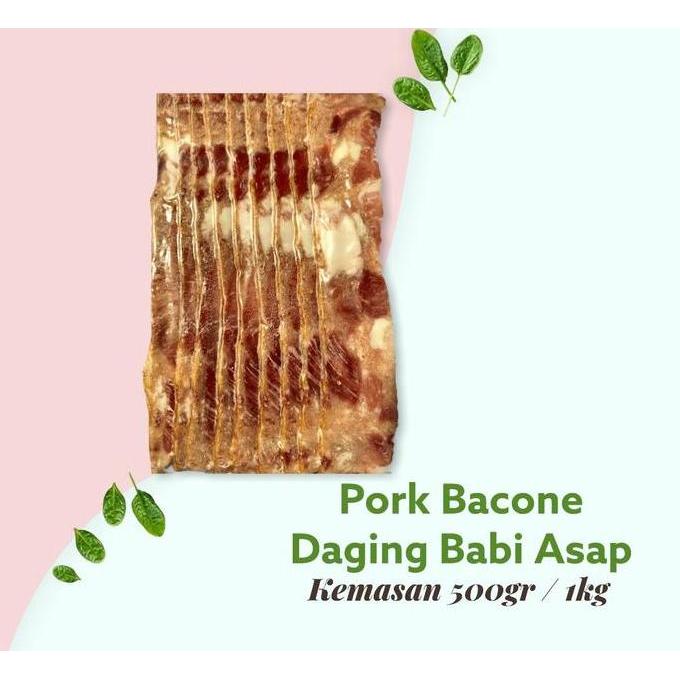 Daging Babi Bali Bacon slice 2mm Blibabi Bandung 1000gr