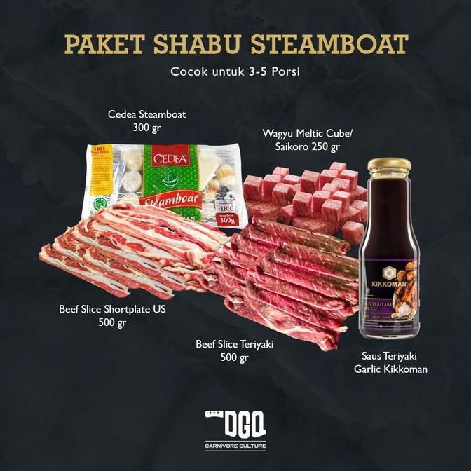 Paket Slice Beef Grill Shabu Steamboat Dagingqu Bandung