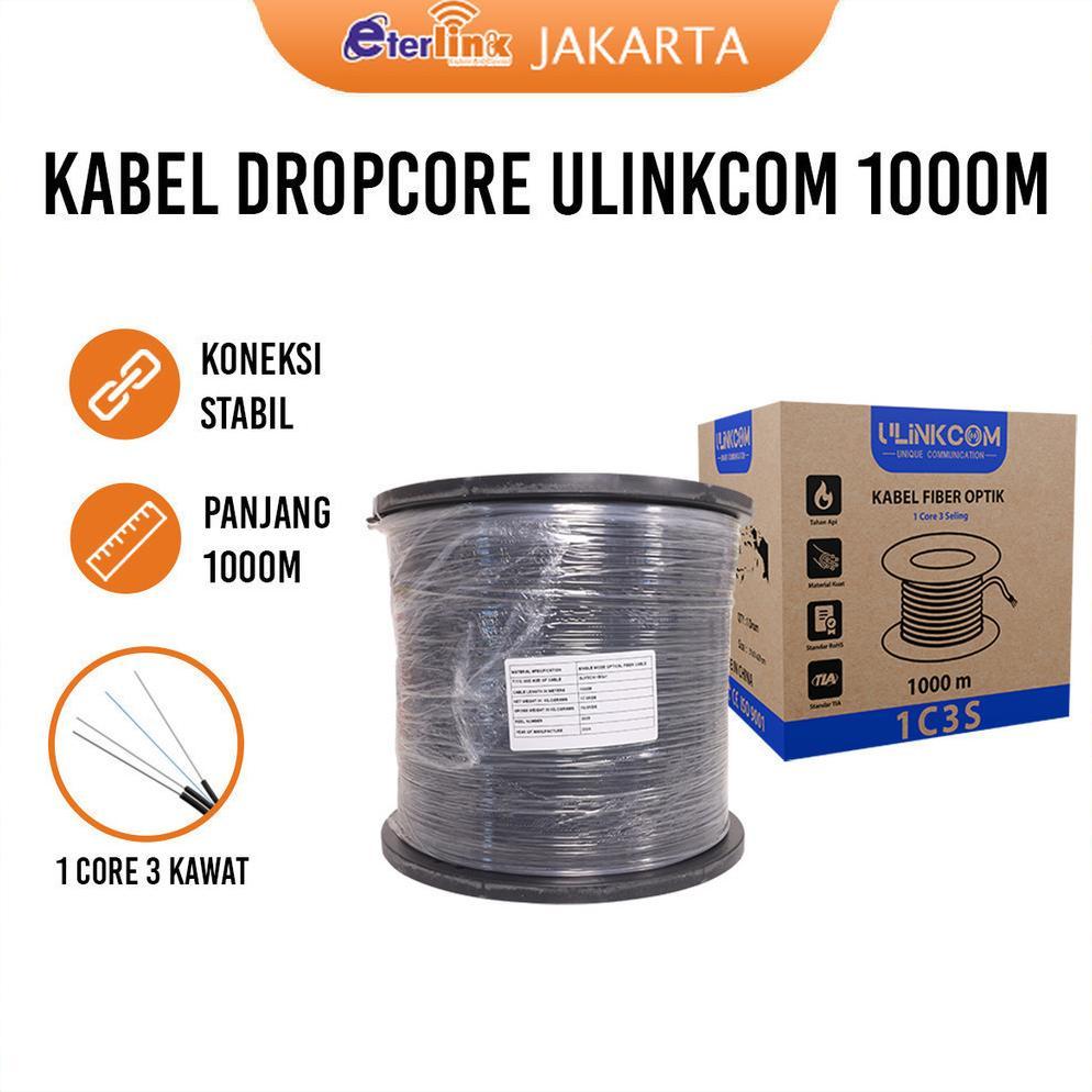 [ ] Kabel Fiber Dropcore 1 Core 1000 Meter Kabel Fiber Optik 1000m FTTH