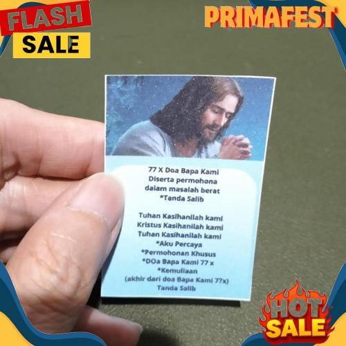 Kalung Rosario 77 Bapa Kami Kayu Cendana 8 mm Souvenir Rohani Katolik Pria Wanita Tali Lilit Teratas