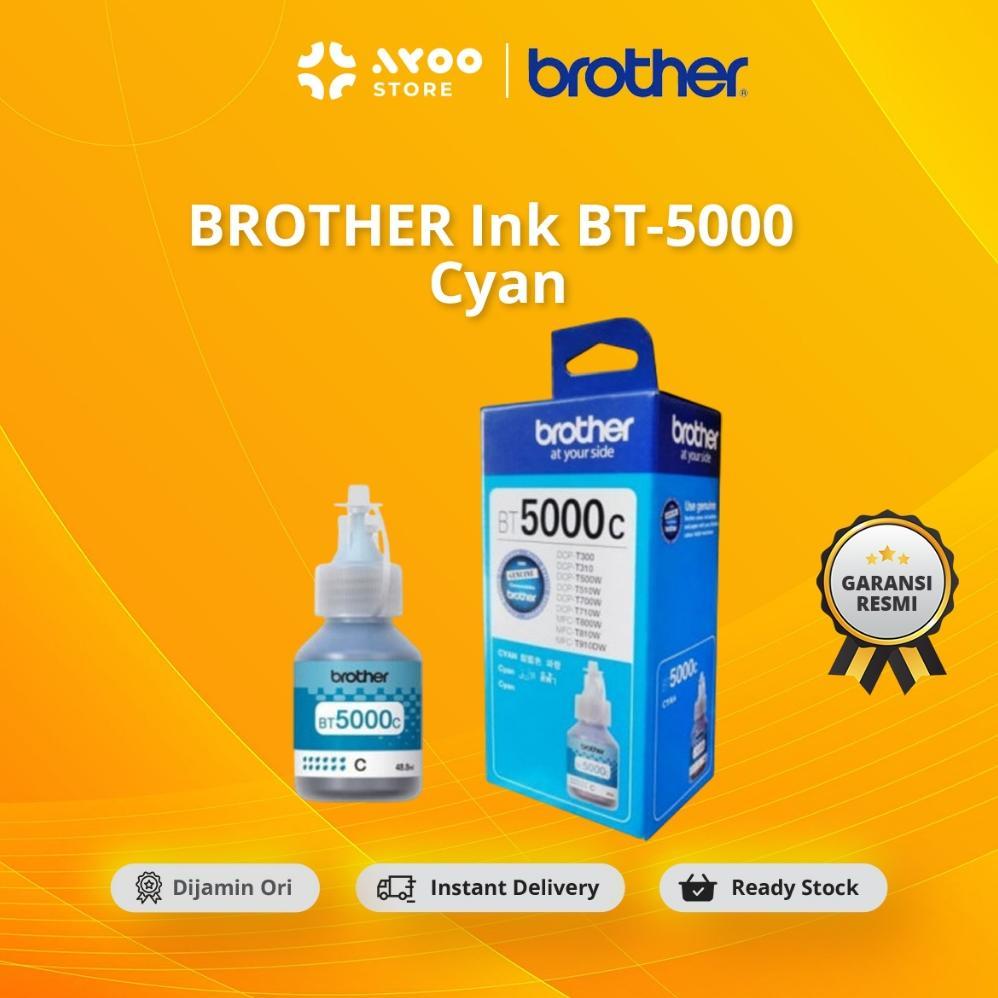 Tinta BROTHER BT-5000 Cyan Original Ink BT5000 C Garansi Resmi Printer DCP T220 DCP T420W DCP T520W 
