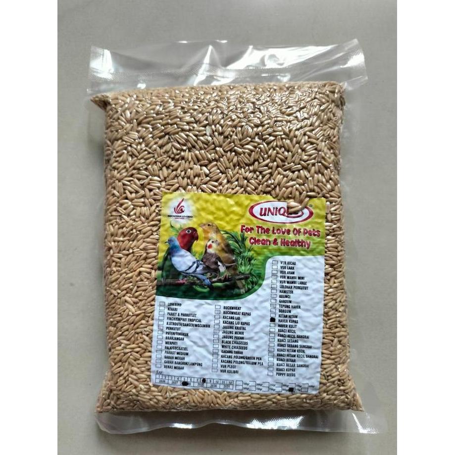 Britis- Pakan Lovebird, Parkit, Finch, Kenari Dll Haverseeeds Oats 1 Kg Biji Haver Kupas Haver Seed