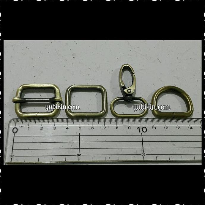 ASLI 1 Paket Ring Besi Ukuran 2,5cm Untuk Tas Warna Emas Bakar READY STOCK