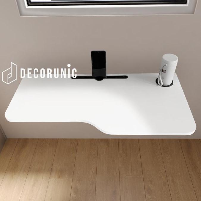 Dkrs- [Decorunic] Meja Lipat Dinding Holder, Meja Lipat Tempel Dinding Hemat Ruang, Meja Belajar Lip