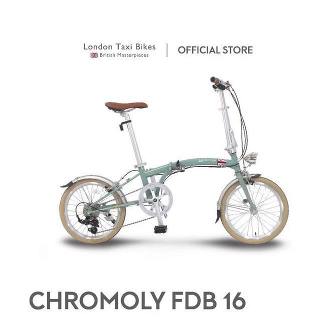 Terlaris London Taxi Chromoly Folding Bike 16 - Jade / Sepeda Lipat 16 Inch - Jade