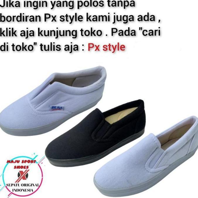 PX STYLE 128 179 - Sepatu original Slip On Kanvas Sepatu lukis / Sepatu slip on px style pria wanita