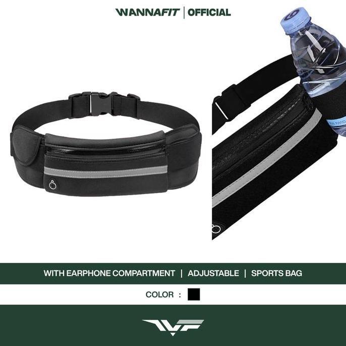WANNAFIT Tas Pinggang Jogging | Slingbag Pouch Kecil Olahraga Gym Fitness Lari Sabuk Ikat Saku Dompe