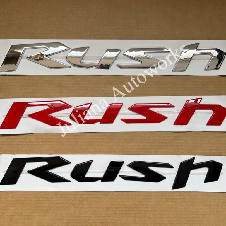 Emblem Kap Mesin Mobil Rush Emblem Rush