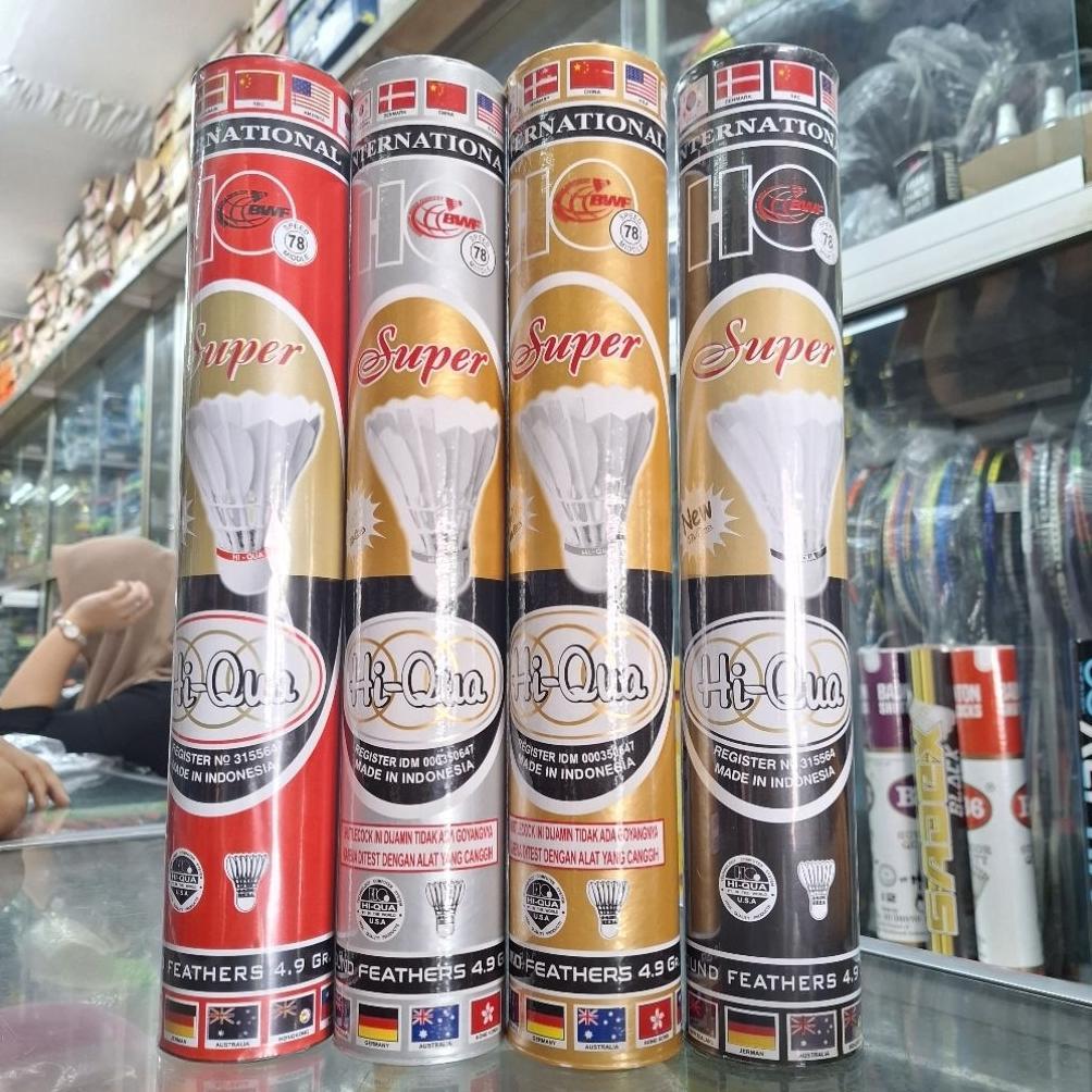 PREMIUM SHUTTLECOCK BOLA BADMINTON HIQUA HITAM,SILVER,GOLD
