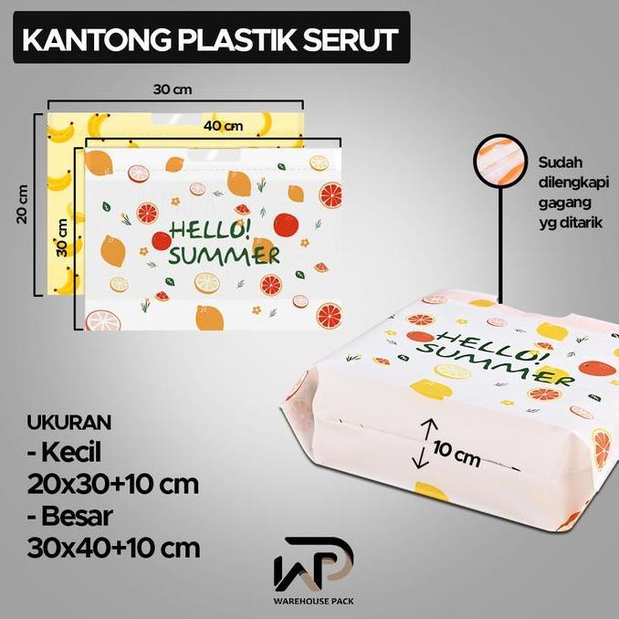 Kantong Plastik Serut | Tas Shopping Bag Serut | Totebag Karakter | Totebag Shopping Plastic Goodie 