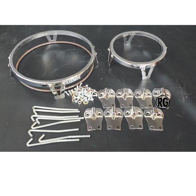 Ring ketipung ring kendang ukuran 22 cm krom V4 ring lebih tebel baut