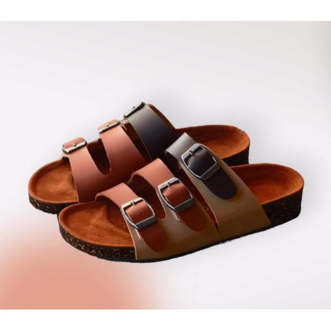 sandal slop kulit anak tali kombinasi Shoesmit Kozu Kids Handmade bandung