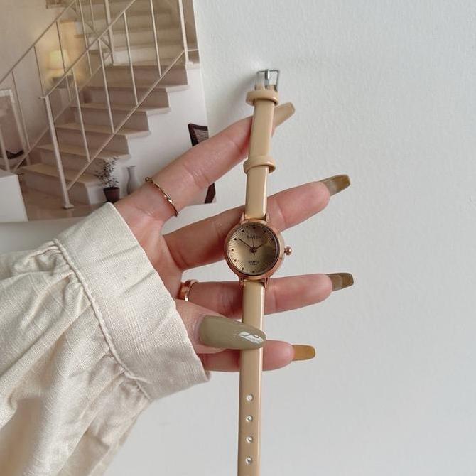 JAM TANGAN WANITA BARSH TERBARU ANALOG ULZZANG KOREA ELEGANT WATCHES TALI KULIT KILAT BENTUK BULAT K