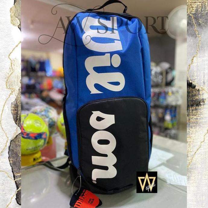 Tas Ransel Tenis Wilson Panjang/Tas tenis/tas raket tenis Wilson Biru