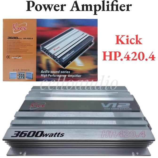 Power Amplifier 4 Channel Kick HP 420.4 Audio Mobil Car PREMIUM
