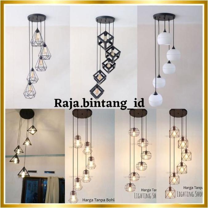 Expert- Lampu Gantung Minimalis 5 In Modern Vintage Retro Lampu Hias