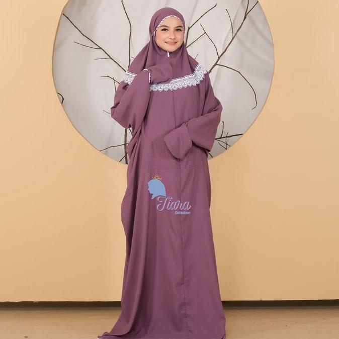 Syukron- Mukena Terusan Lajuran Dewasa Katun Renda Muslim