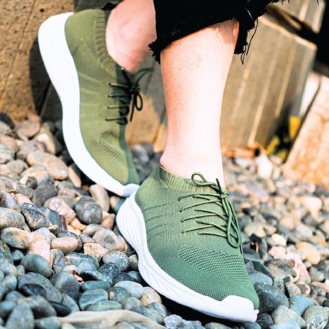 PROMO DISKON - Sepatu Kasogi Wilson Slip On Knit Pria Wanita Casual Sekolah Shoes Sneakers