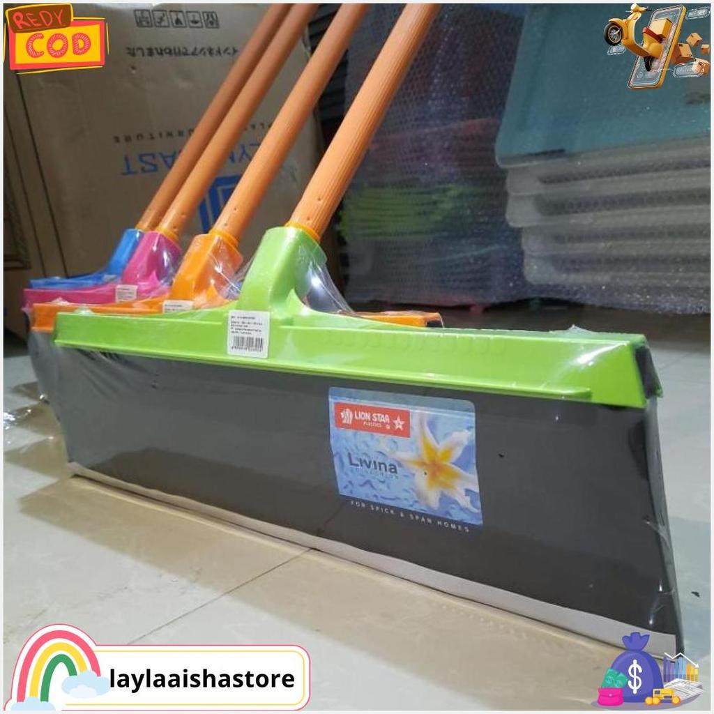 Lion Star - Pel Karet Dorong Lion Star Pel Karet Gagang Panjang Wiper Lantai Dorongan Air Cod