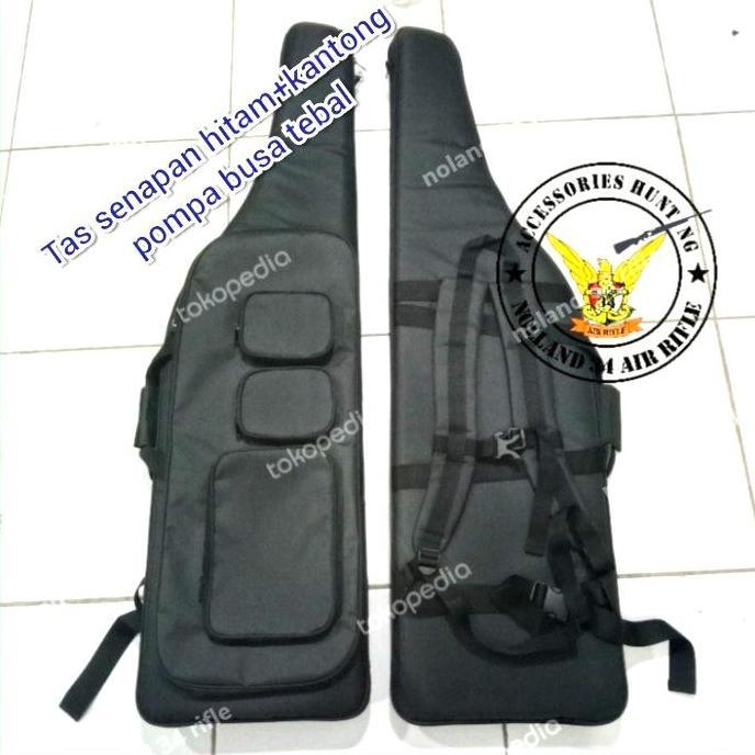 Tas senapan hitam saku pompa