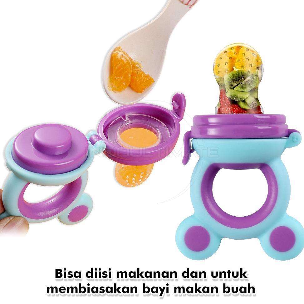 Hot Empeng Dot Buah Bayi Gg-05 Empeng Rattle Gigitan Bayi Silikon Karet Empeng Dot Buah Mpasi Anak B
