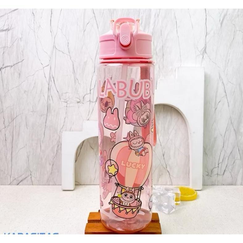 BestPromo Botol Minum Labubu Tumbler Plastik Karakter Anak Lucu Wadah Bekal Minum Sekolah