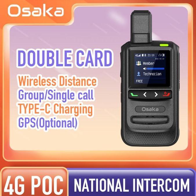 HT POC Osaka mini Walkie talkie 4g Server PERMANEN Antena
