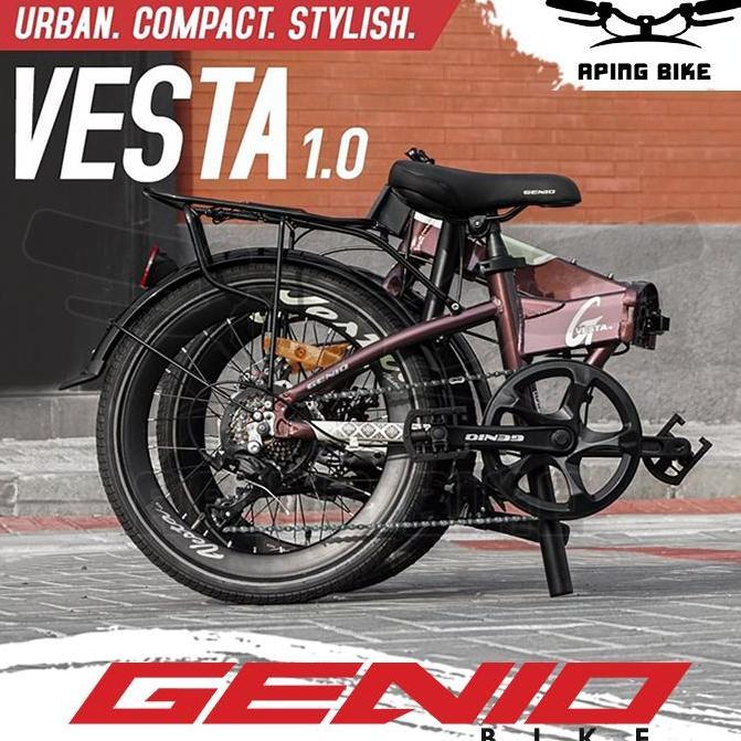 Terlaris Spesial Promo Sepeda Genio Vesta 1.0 20 Sepeda Lipat Dewasa Folding Bike 20 Inch