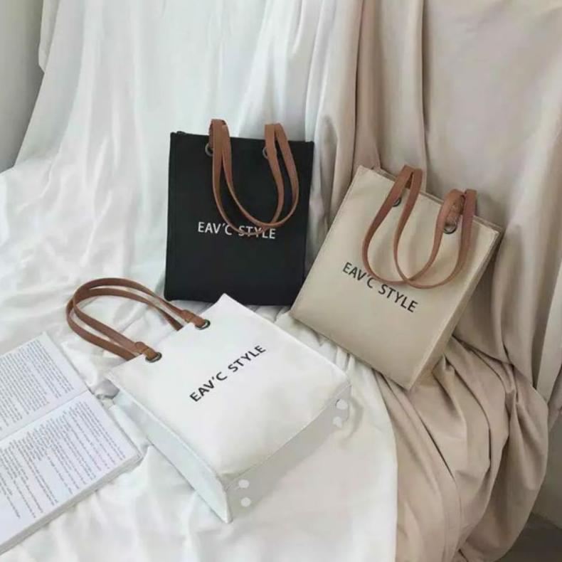 Big Promo Dem_Sare - Ads004 Eacvs Style Tas Wanita Remaja Totebag Kanvas Kekinian Tote Bag Vintage R