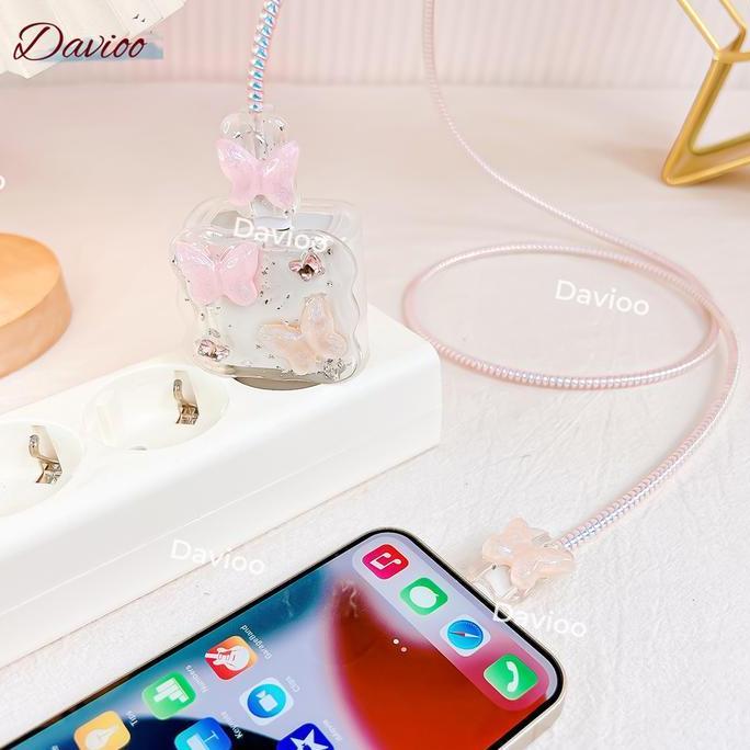 Pelindung Charger FOR IPHONE 20W |Set 5 Item Paket Cover Pelindung Kepala Charger & Kabel Untuk Char