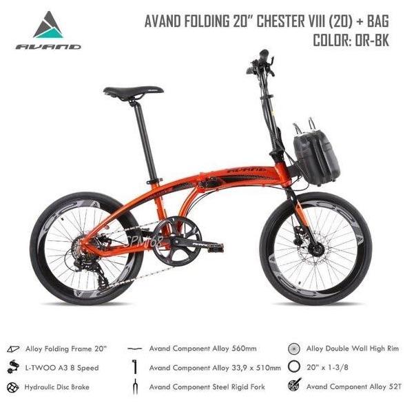 Terlaris Sepeda Lipat Folding Bike 20 Avand Chester Viii (8)