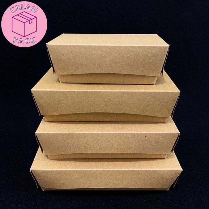 Cetak Paper Lunch Box Custom Logo (Kotak Makan Kraft) - 1000 pcs