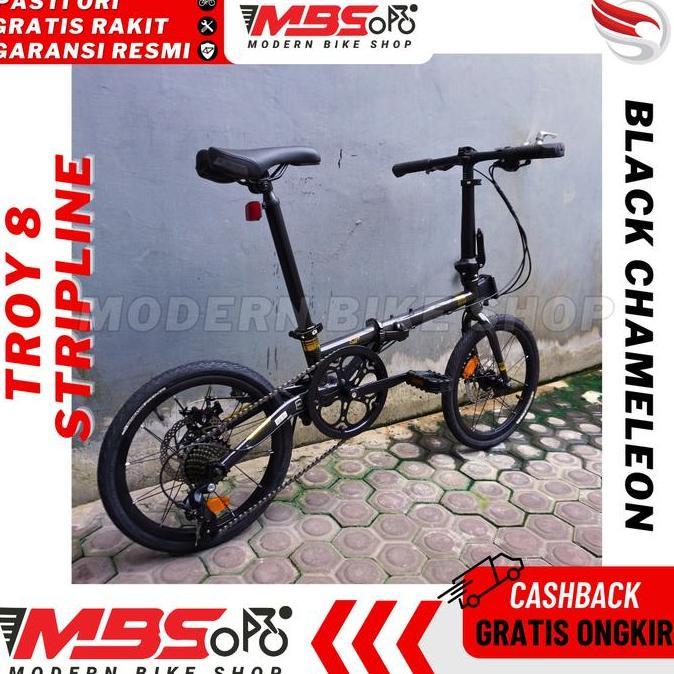 Terlaris Sepeda Lipat Element Troy X 16 Inch 10 Speed Gold Edition Dewasa