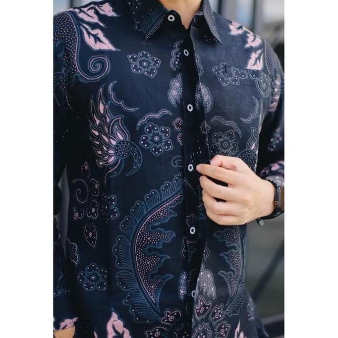 BMAYSTORE - Kemeja Batik Pria Slim Fit  KatunLaskala Premium Batik Tama Lengan Panjang Modern Full F