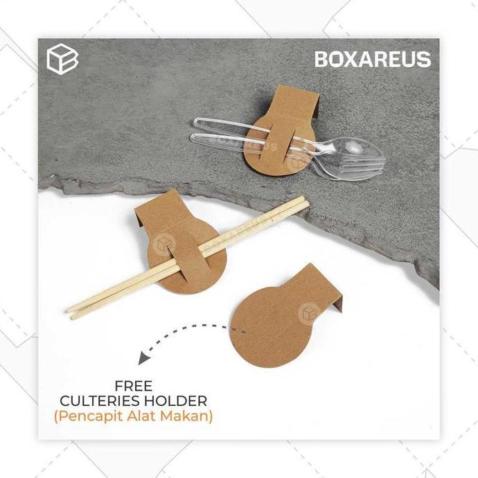 Bungkus Nasi Rice Pack Lunch Box Kertas Kemasan Makanan | FP 165 Stiker