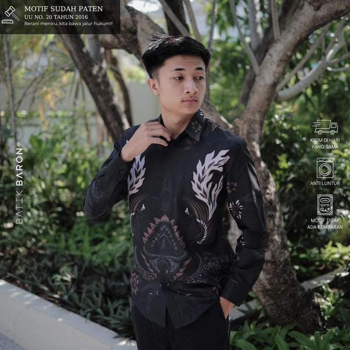 Kemeja Batik Pria Lengan Panjang Katun Primisima Full Furing - Jatayu 2.0