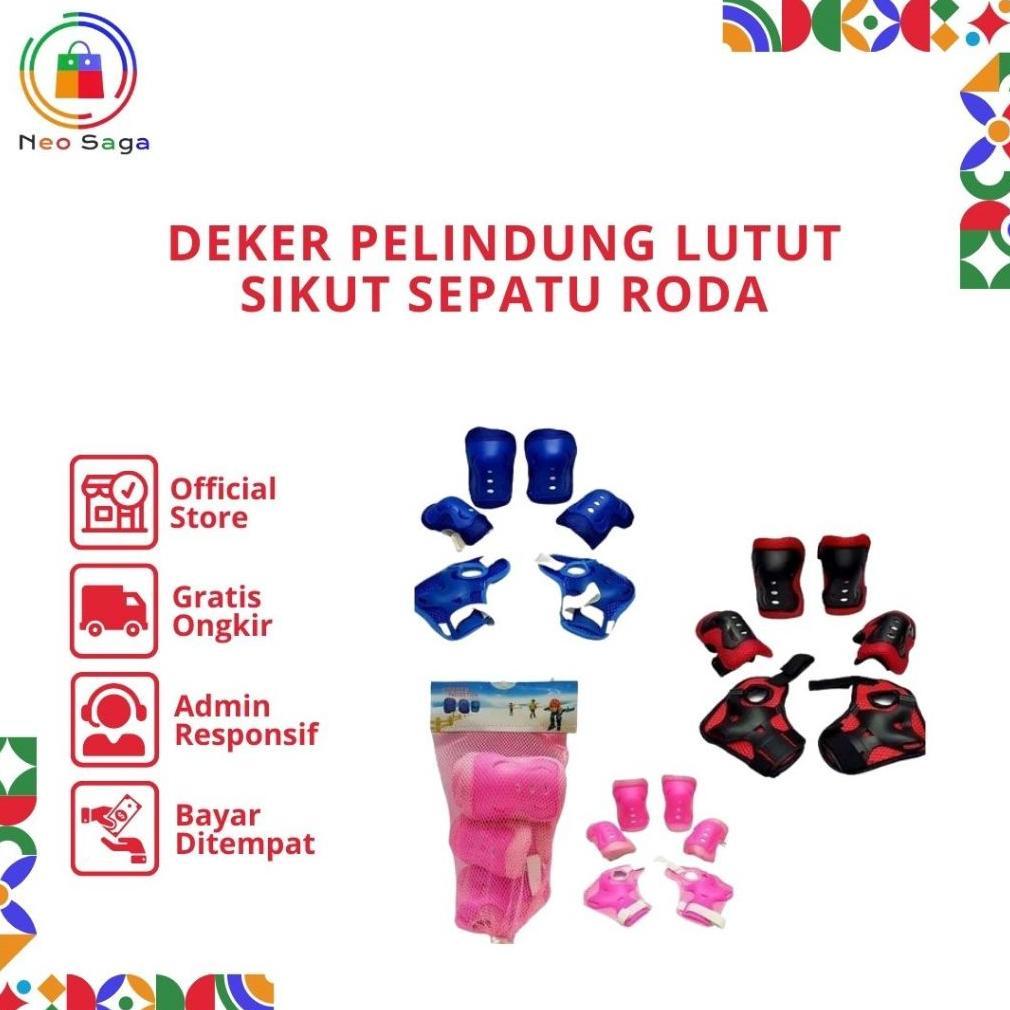 DEKER Pelindung Lutut Sikut Sepatu Roda Sepeda Olahraga Anak deker