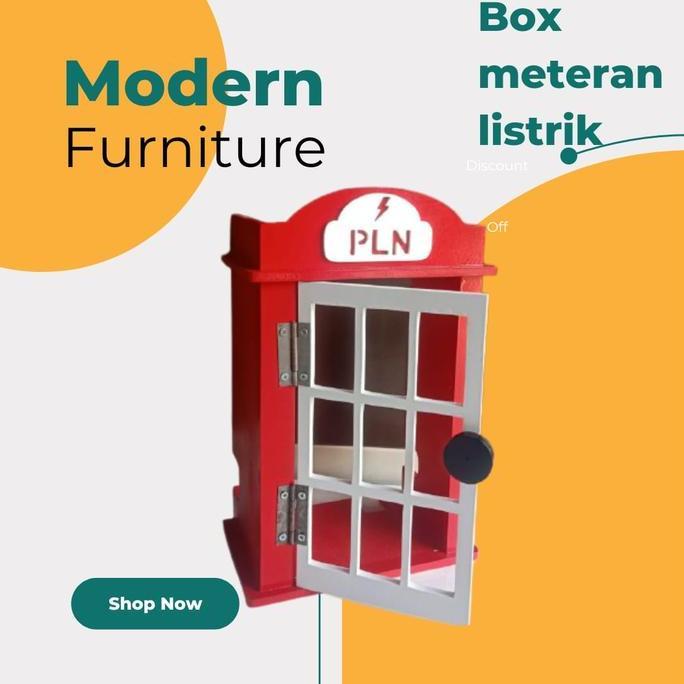 box meteran listrik model jendela Kayu Modern