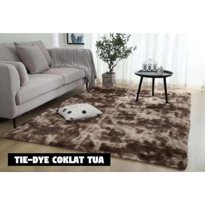 [COD] Ayeeca - 200x200 Karpet bulu Ombre lembut tebal bulu 4cm karpet lantai