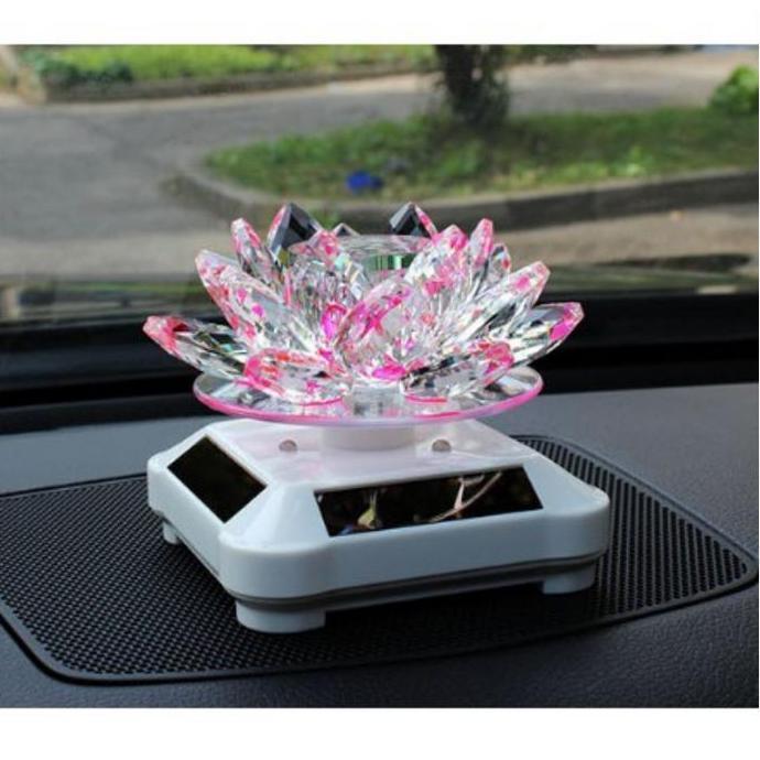 Parfume Mobil Parfum Pajangan Bunga Teratai Lotus Kristal Solarpower